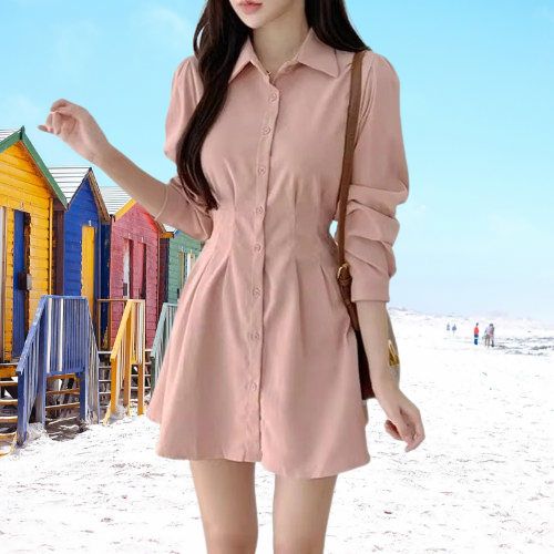 Chic Fashion Slim Mini Long Sleeve Dress